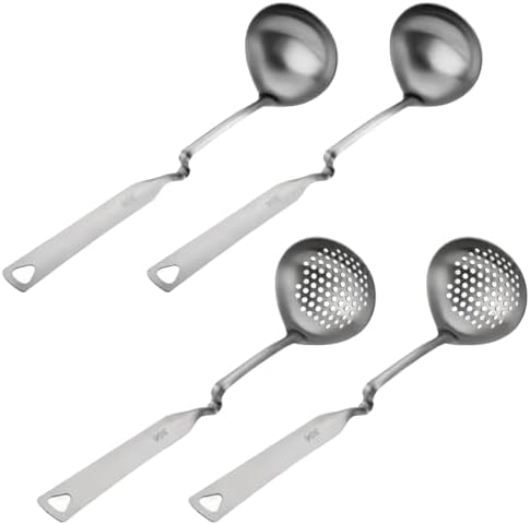 Zestaw 4 perforowanych chochli do zupy