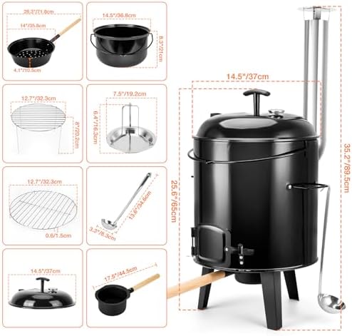 Onlyfire emaliowany kocioł gulaszowy 14 l, 10szt